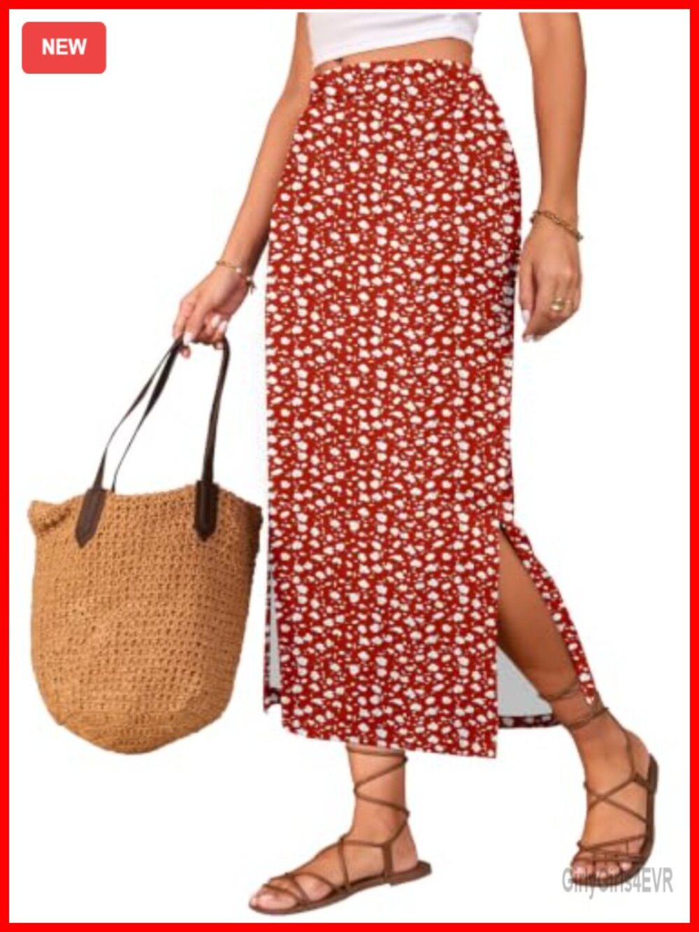 Maxi Pencil Skirt High Waisted Side Slit Rayon Spandex Long Skirt